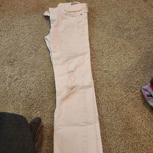 Allsaints white distressed jeans size 27